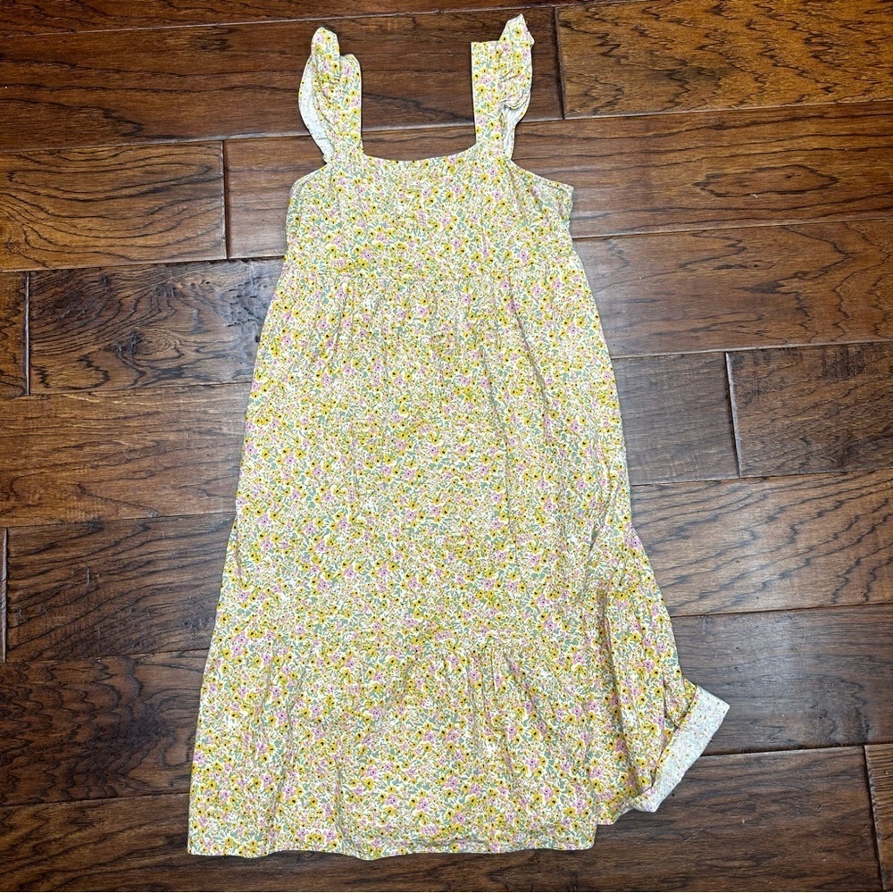 Universal Thread Yellow Floral Ruffled Strap Sundress